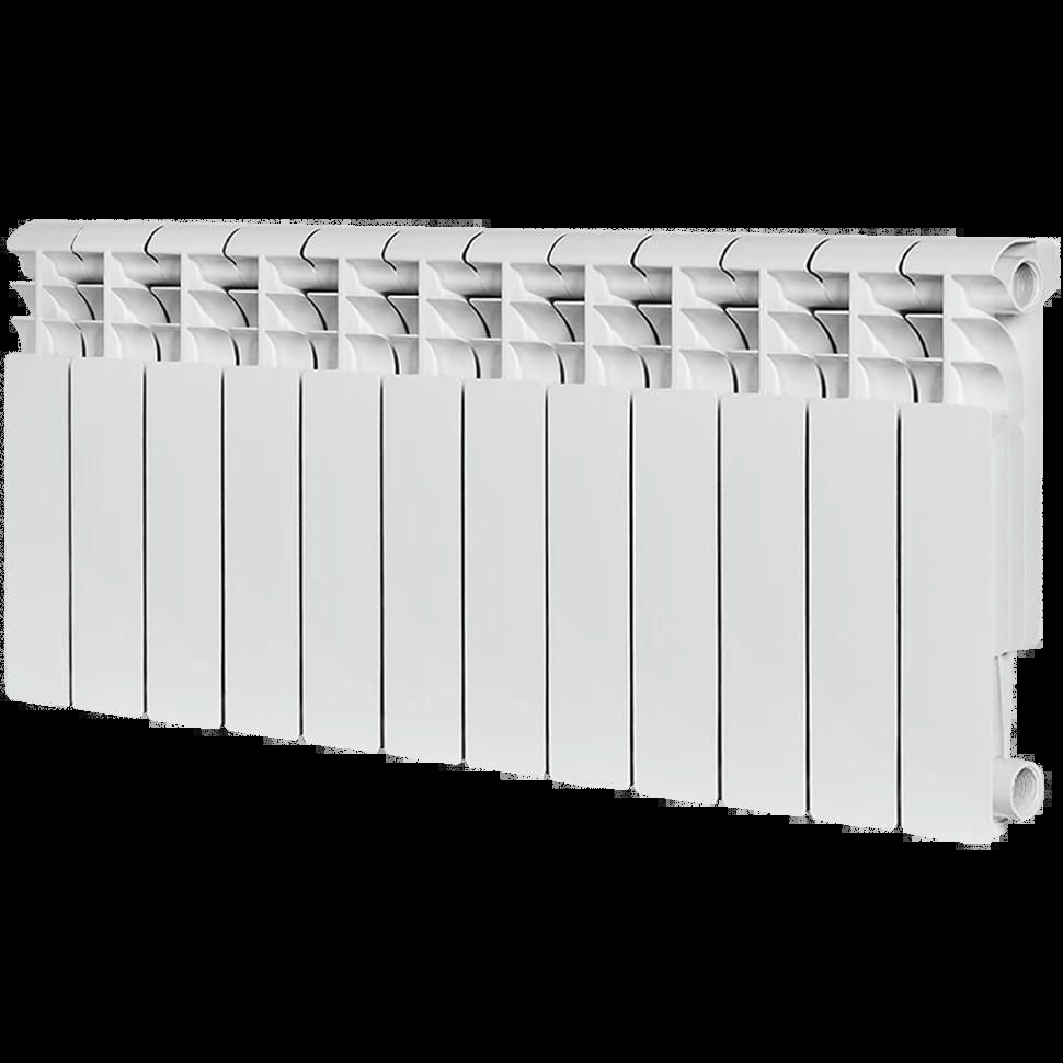 Радиатор алюминиевый секционный Profi 350 12 секций, боковое подключение Ral 9016 ROMMER