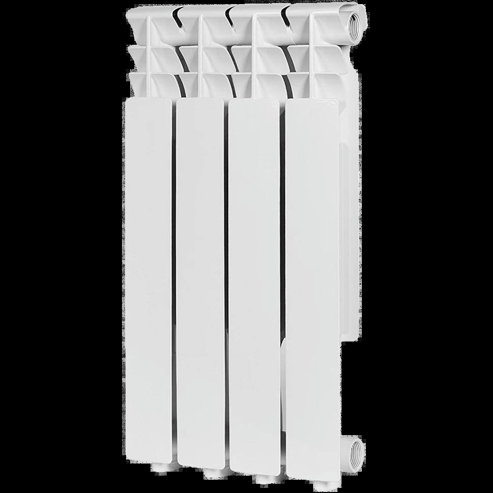 Радиатор алюминиевый секционный Optima 500 4 секций, боковое подключение Ral 9016 ROMMER