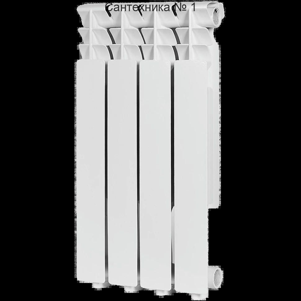 Радиатор алюминиевый секционный Optima 500 4 секций, боковое подключение Ral 9016 ROMMER