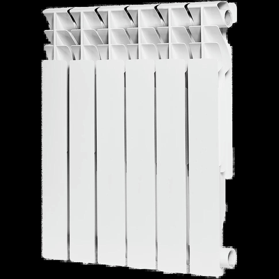 Радиатор алюминиевый секционный Plus 500 6 секций, боковое подключение Ral 9016 ROMMER