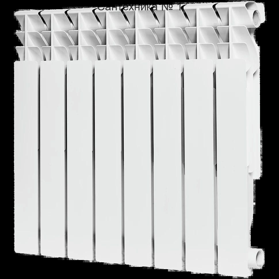 Радиатор алюминиевый секционный Plus 500 8 секций, боковое подключение Ral 9016 ROMMER