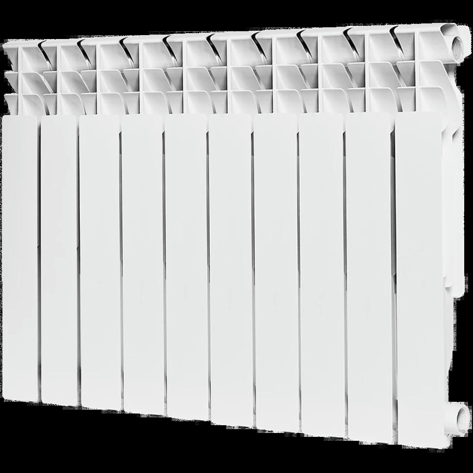 Радиатор алюминиевый секционный Plus 500 10 секций, боковое подключение Ral 9016 ROMMER