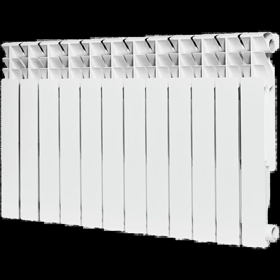 Радиатор алюминиевый секционный Plus 500 12 секций, боковое подключение Ral 9016 ROMMER