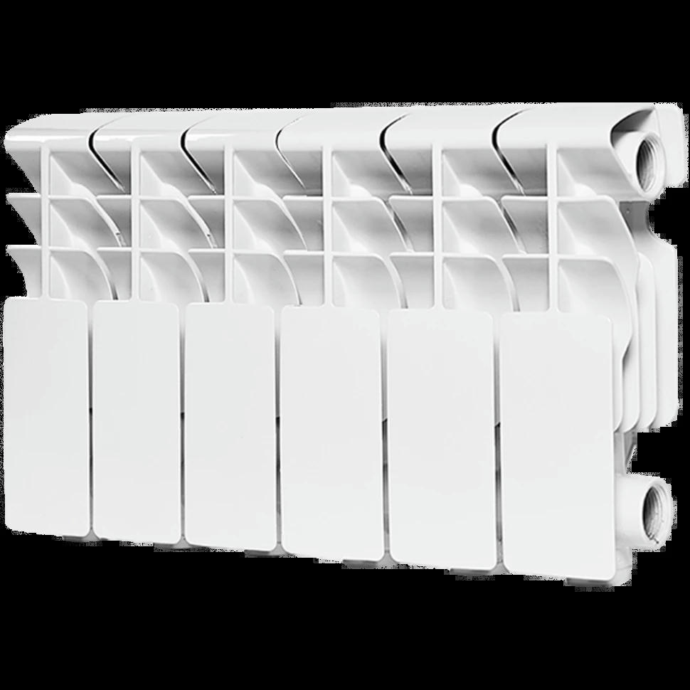 Радиатор алюминиевый секционный Plus 200 6 секций, боковое подключение Ral 9016 ROMMER