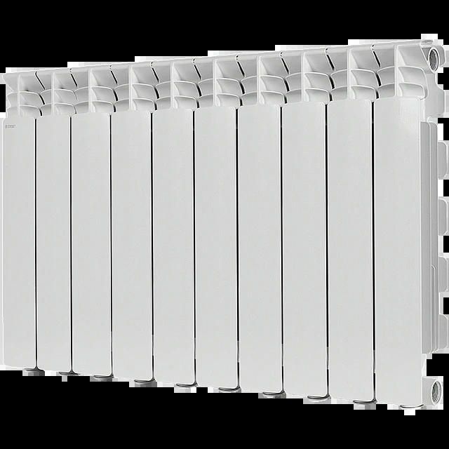 Радиатор алюминиевый GAMMA 500 10 секций, боковое подключение, белый STOUT