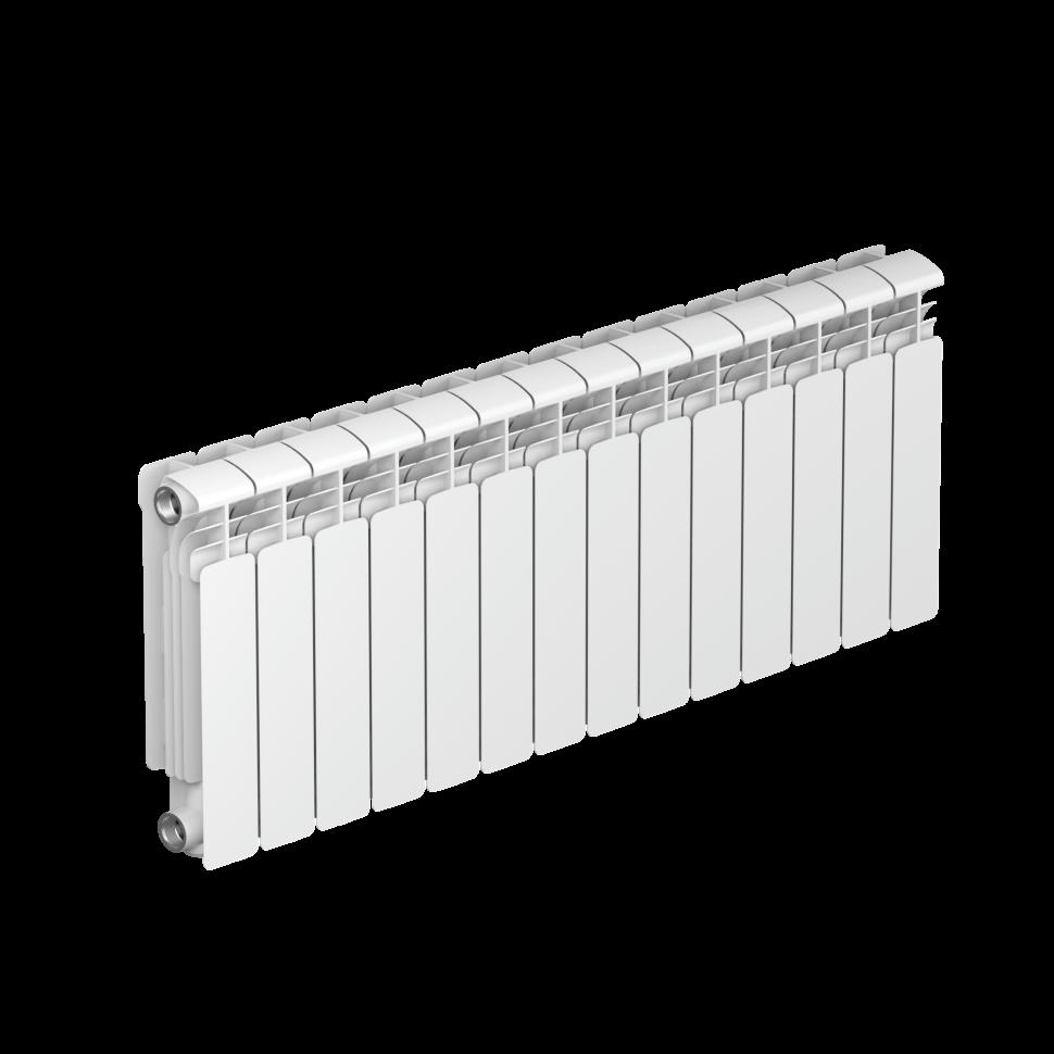 Радиатор алюминиевый RIFAR ALUM 350 14 секций, боковое подключение (белый RAL 9016)