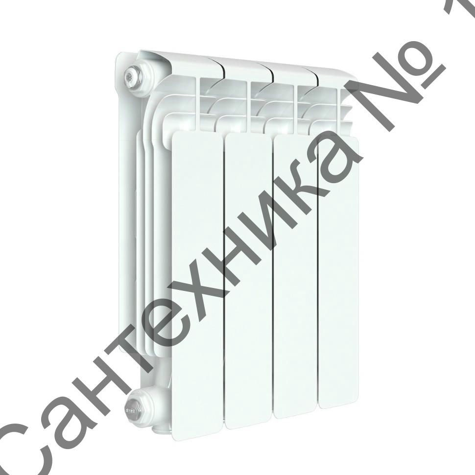 Радиатор алюминиевый RIFAR ALUM VENTIL 500 4 секции, нижнее левое подключение (белый RAL 9016)
