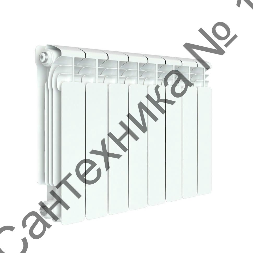 Радиатор алюминиевый RIFAR ALUM VENTIL 500 8 секций, нижнее левое подключение (белый RAL 9016)