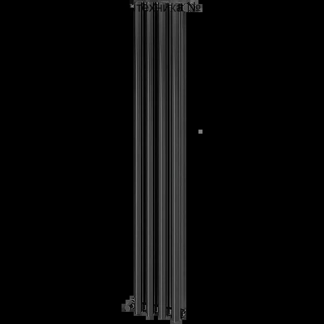 Радиатор алюминиевый Anteprima 1800 4 секции, универсальное подключение, черный STOUT
