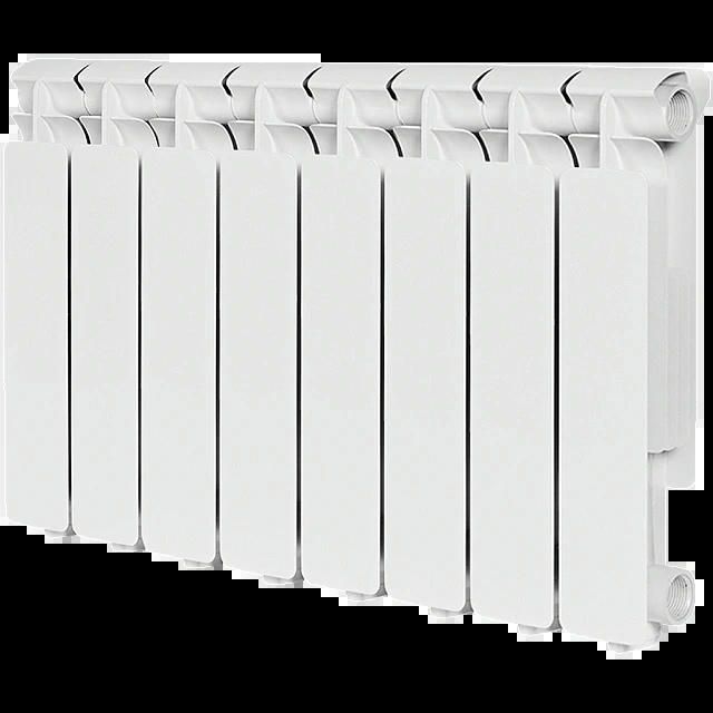 Радиатор алюминиевый секционный BRAVO 350 8 секций, боковое подключение, белый STOUT