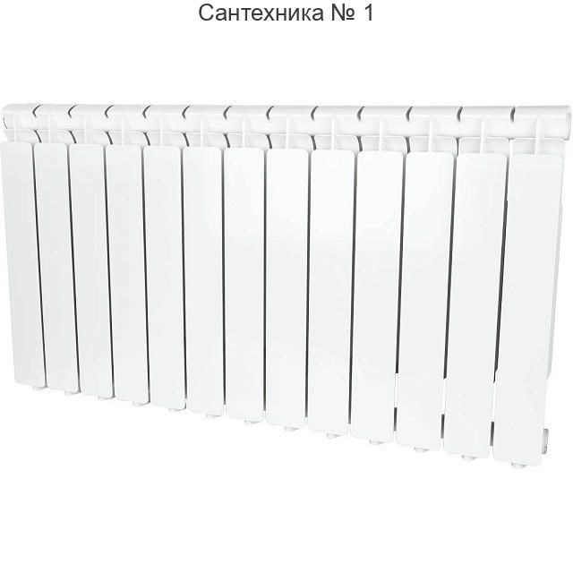 Радиатор алюминиевый секционный BRAVO 500 13 секций, боковое подключение, белый STOUT