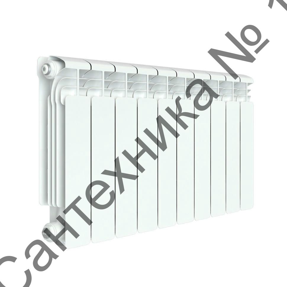 Радиатор алюминиевый RIFAR ALUM VENTIL 350 10 секций, нижнее левое подключение (белый RAL 9016)