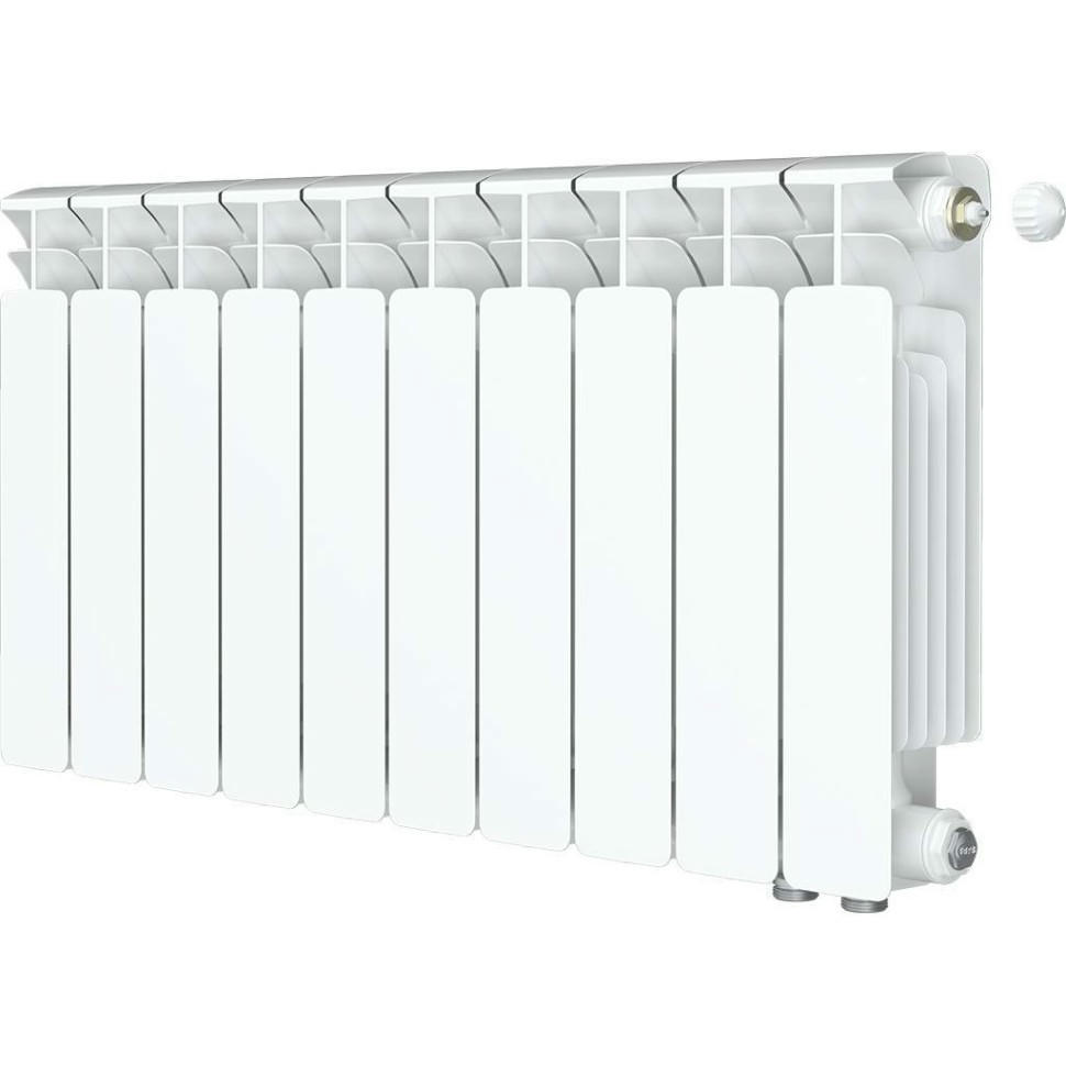 Радиатор алюминиевый RIFAR ALUM VENTIL 350 6 секций, нижнее правое подключение (белый RAL 9016)