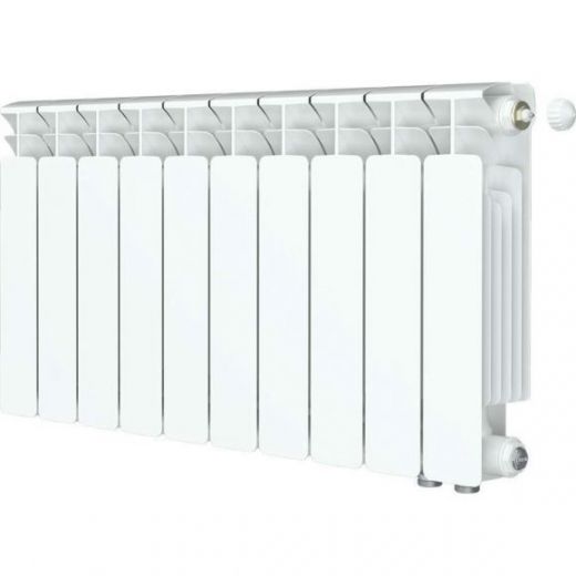 Радиатор алюминиевый RIFAR ALUM VENTIL 350 9 секций, нижнее правое подключение (белый RAL 9016)