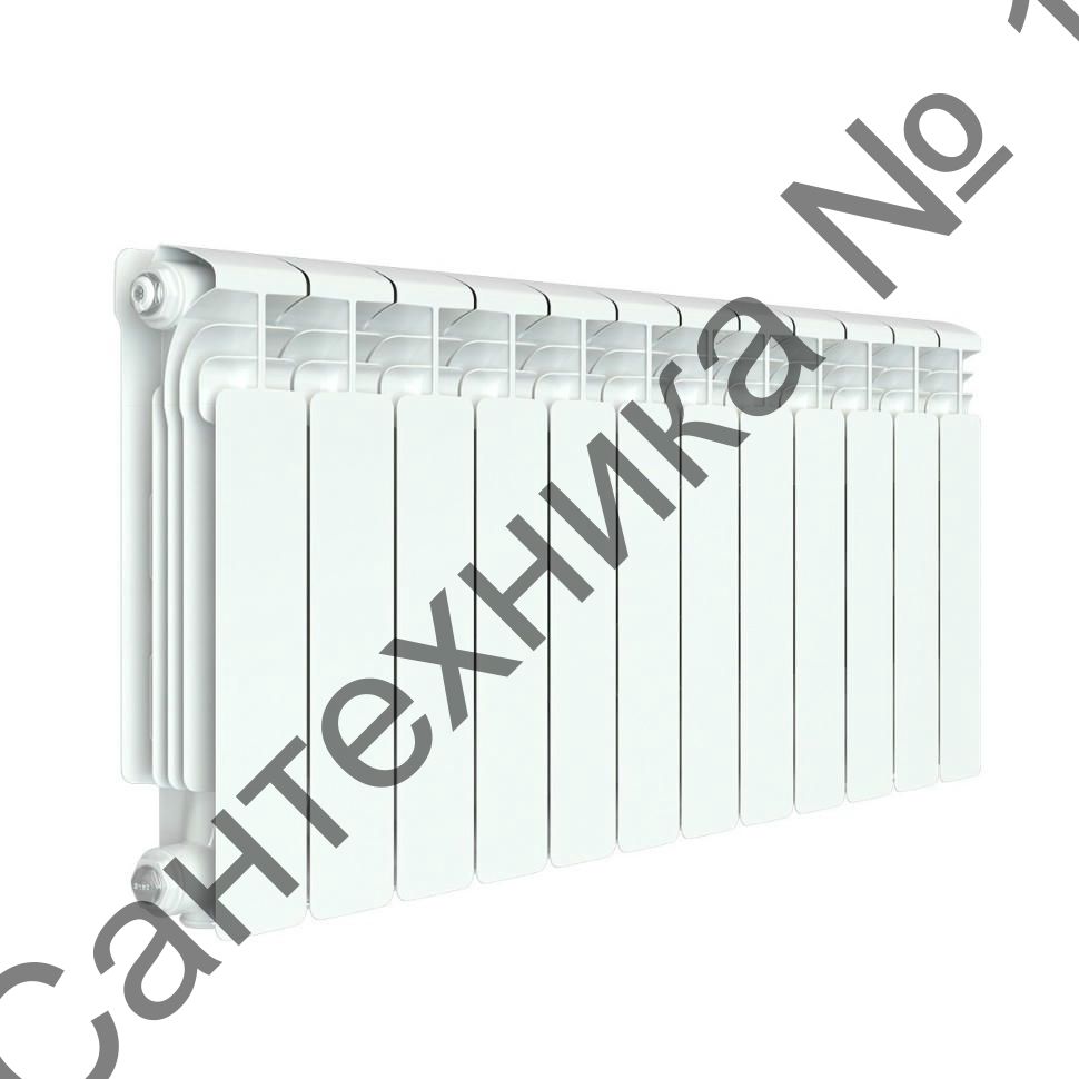 Радиатор алюминиевый RIFAR ALUM VENTIL 500 12 секций, нижнее левое подключение (белый RAL 9016)