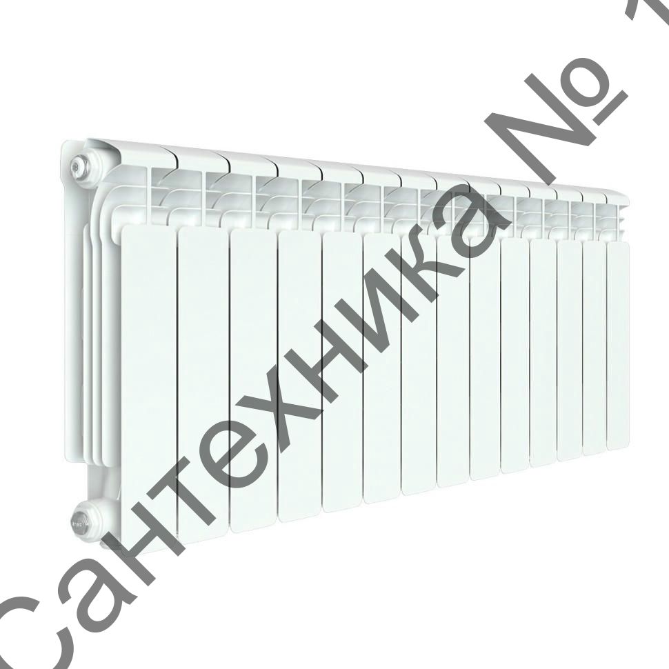 Радиатор алюминиевый RIFAR ALUM VENTIL 500 14 секций, нижнее левое подключение (белый RAL 9016)