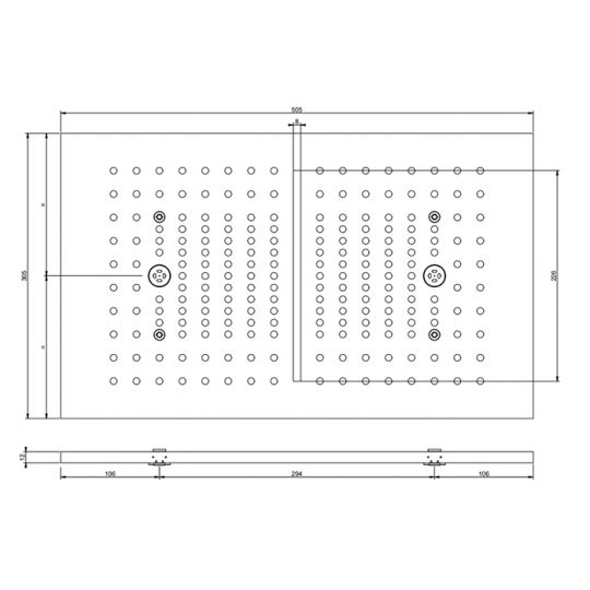 Накладная панель верхнего душа Gessi Afilo 30x50 см 57010 схема 19
