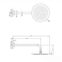 Настенная душевая головка Gessi 66148 схема 2