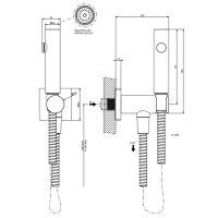 Гигиенический душ Gessi 59153 схема 2