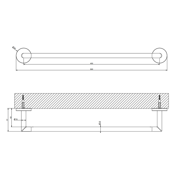 Полотенцедержатель Gessi 45 см 63700 ФОТО