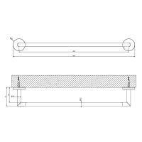 Полотенцедержатель Gessi 45 см 63700 схема 2