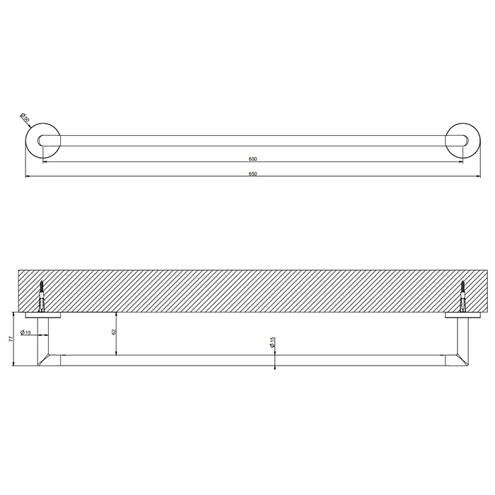 Полотенцедержатель Gessi 60 см 63703 ФОТО