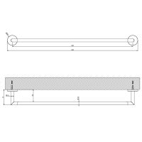 Полотенцедержатель Gessi 60 см 63703 схема 2 Полотенцедержатель Gessi 60 см 63703 схема 2