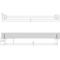 Полотенцедержатель Gessi 60 см 63703 схема 8 Полотенцедержатель Gessi 60 см 63703 схема 8