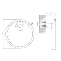 Полотенцедержатель кольцевой Gessi 63709 схема 2 Полотенцедержатель кольцевой Gessi 63709 схема 2