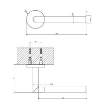 Настенный бумагодержатель Gessi 63655 схема 2