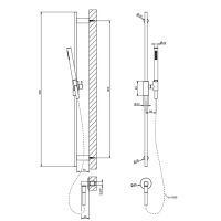 Душевой гарнитур Gessi Habito 70042 схема 2