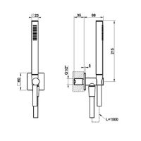 Душевой гарнитур Gessi Inverso Bath&Shower 73523 схема 8