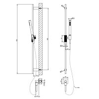Душевой гарнитур Gessi Inverso Diamantato 73641 схема 8