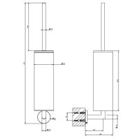 Настенный ёршик Gessi 63620 схема 17