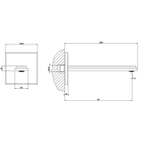 Излив для ванны Gessi Eleganza 46100 схема 2