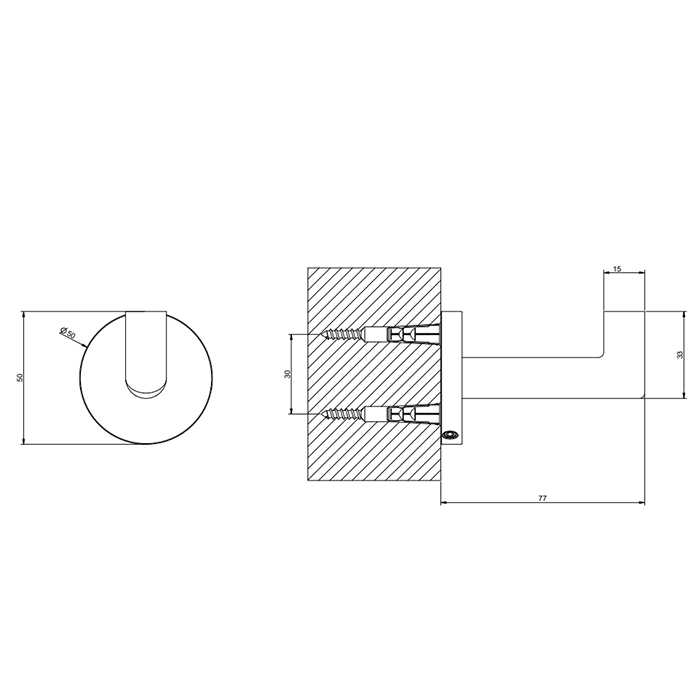 Крючок настенный Gessi Inverso Diamantato  5 см 63621 ФОТО