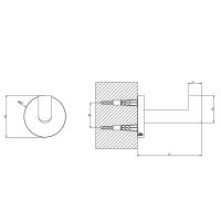 Крючок настенный Gessi Inverso Diamantato  5 см 63621 схема 10