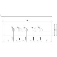 Пластина для монтажного бокса Gessi Technical на 5 отверстий  01758 схема 1