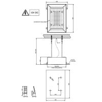 Встраиваемая часть душа Gessi Afilo 30x50 см 57401 схема 2