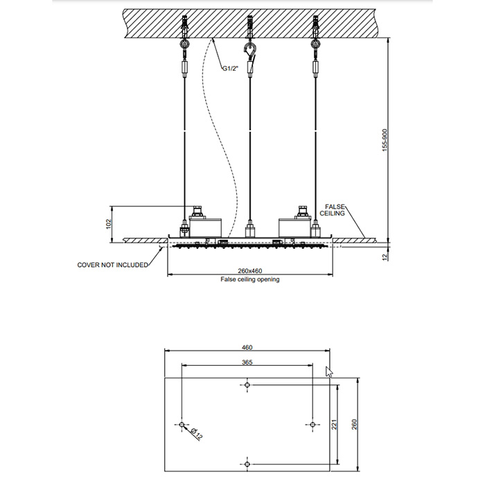 Встраиваемая часть душа Gessi Minimali 2017 35x35 см 57807 ФОТО