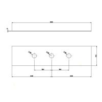 Пластина для монтажного бокса Gessi Bath-Shower 316 на 3 отверстия  54593 схема 2