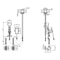 Удаленное управление для излива Gessi Rilievo 59028 схема 2 Удаленное управление для излива Gessi Rilievo 59028 схема 2