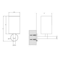 Настенный стакан Gessi 63608 схема 2