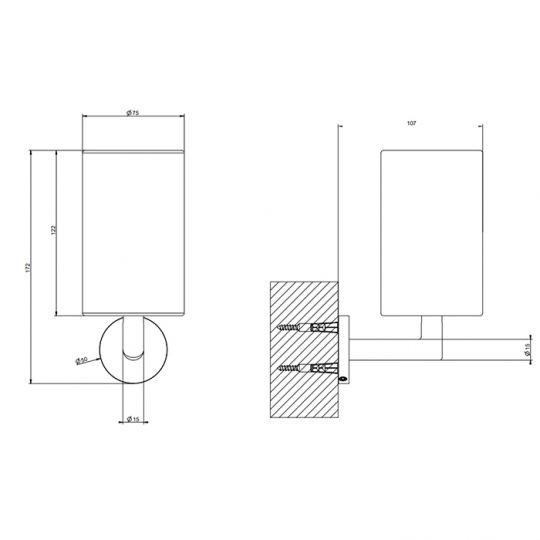 Настенный стакан Gessi 63608 схема 2