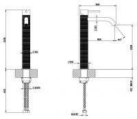 Gessi Trame смеситель для раковины 54306 схема 2