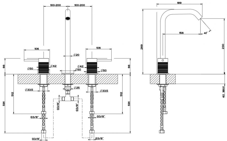 Gessi Trame смеситель для раковины 54311 ФОТО