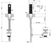 Смеситель для биде Gessi Trame 54307 схема 2 Смеситель для биде Gessi Trame 54307 схема 2