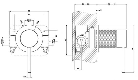 Gessi Meccanica смеситель для раковины 54219 схема 6