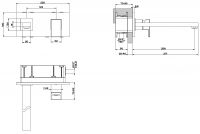 Смеситель Gessi Rettangolo для раковины 44838 схема 3