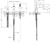 Смеситель для ванны и душа Gessi Rettangolo XL 26137 схема 3